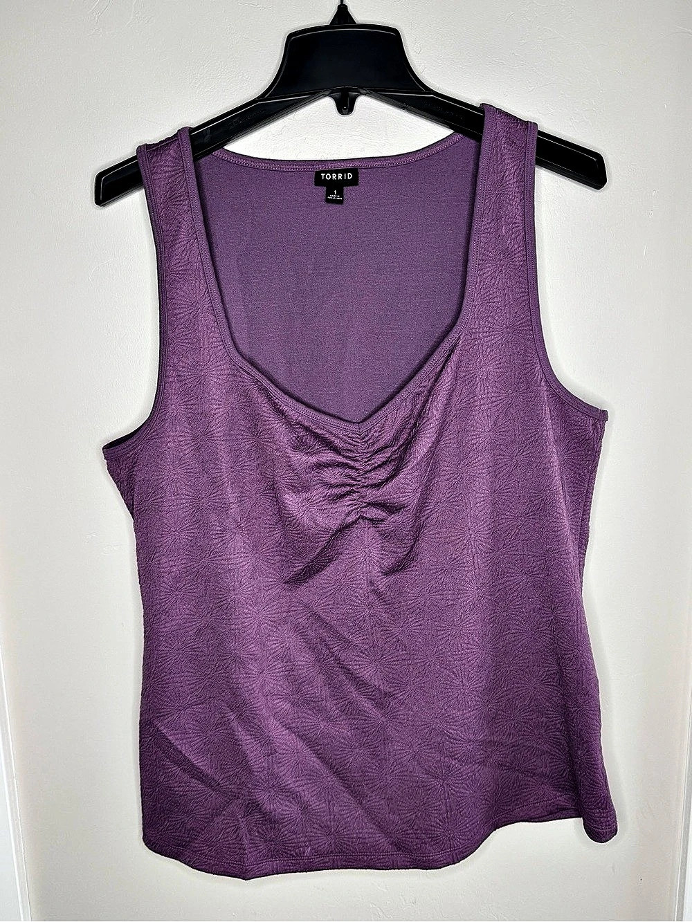 Torrid Jacquard Textured Sweetheart Tank Purple Size 1XL